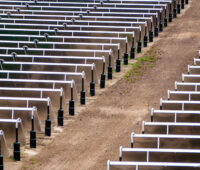 Solarkollektorfeld in Vojens, Dänemark