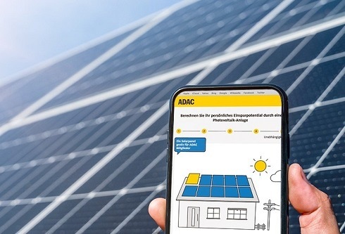 Im Bild eine App vom ADAC, der Automobilclub hat ein Städte-Ranking zur Förderung für Photovoltaik und Wärmepumpe erstellt.