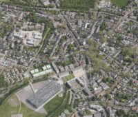 Zu sehen ist ein Luftbild von Herne, der Energie-Kommune des Monats.