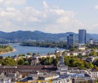 Blick auf die Stadt Bonn am Rhein