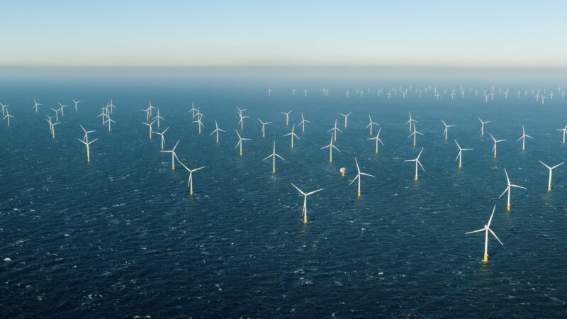 Im Bild ein großer Offshore-Windpark. Die Ampero-Softwarelösung ist für das Portfolio-Management von Wind und Photovoltaik konzipiert.
