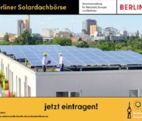 Zu sehen ist das Logo der Berliner Solardachbörse.