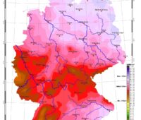 Zu sehen ist eine Deutschland-Karte mit der Sonneneinstrahlung in Deutschland im Mai 2024.