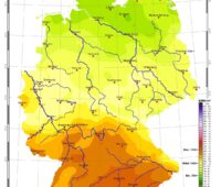 Zu sehen ist eine Karte mit der Sonneneinstrahlung in Deutschland im September 2021.