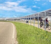 Im urbanen Raum, wo Flächen rar und teuer sind, könnte die Photovoltaik-Radwegüberdachung zum Photovoltaik-Ausbau beitragen.