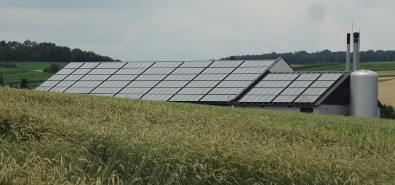 Im Bild die ein der Solarthermie-Großanlagen für Wärmenetze von Gasokol.