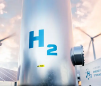 Zu sehen ist eine symbolische Darstellung für die Wertschöpfungskette von Wasserstoff, die im Wasserstoff-Kompetenzzentrum beim TÜV Rheinland abgedeckt wird.