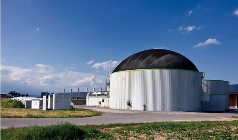 Biogas-Anlage.