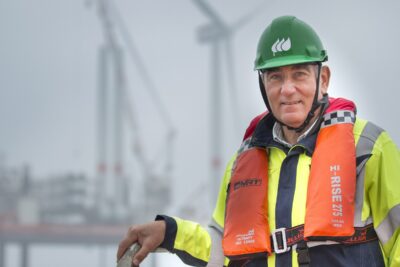 Im Bild Ignacio Galán, Vostandsvorsitzender von Iberdrola, das Unternehmen baut den Offshore-Windpark Windanker.