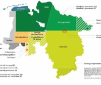 Im Bild die Karte zur Flächennutzung in Niedersachsen.