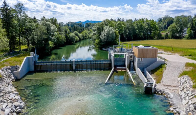 Im Bild ein Wasserkraftwerk, Wasserkraft fehlt in der neuen NRW-Wasserstrategie.