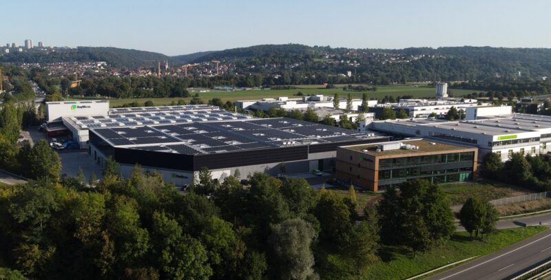 Im Bild der Hauptsitz von Baywa re Solar Trade in Tübingen.