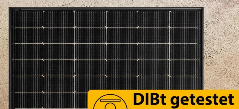 Im Bild eines der Protect-Solarmodule von Bauer Solar, das die DIBt-Zulassung erhalten hat.