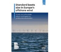 Im Bild das Cover der Studie zur Standardisierung der Turbinengröße in der Offshore-Windbranche von Roland Berger.