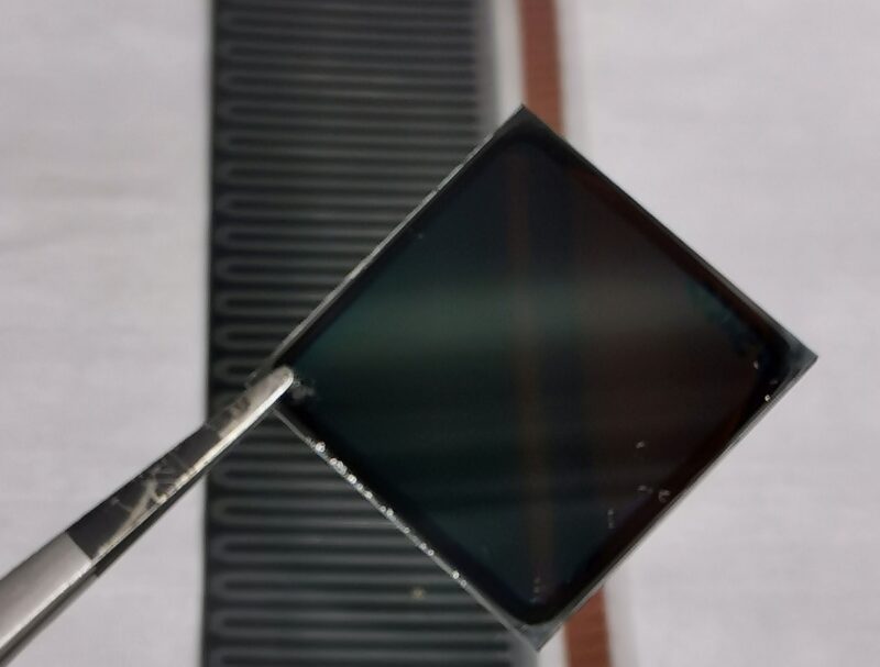 zu sehen ist die Rekord Dünnschicht-Solarzelle.