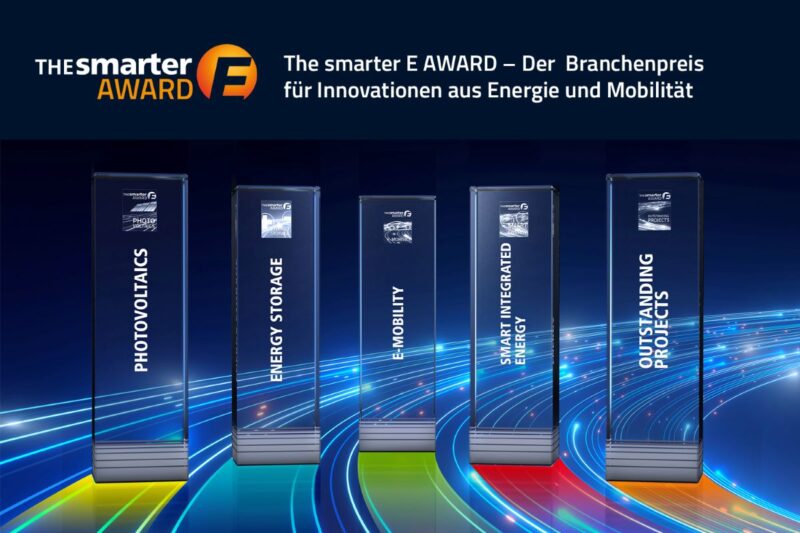 Grafik illustriert die Preise der Messe The Smarter E für 2025.