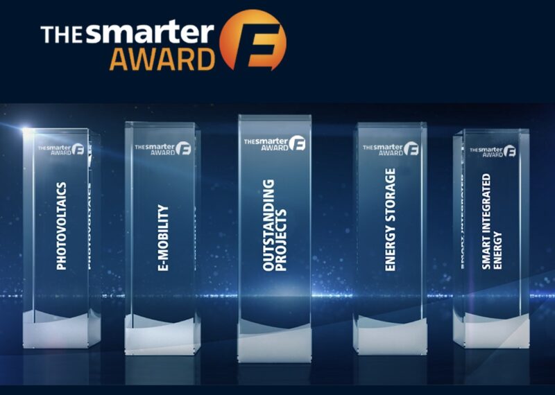 Im Bild die Kategorien des The smarter E Award 2025.