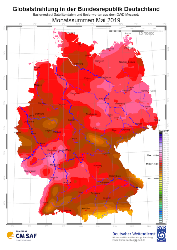 Strahlungsdaten Mai 2019 Deutscher Wetterdienst