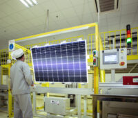 Teststation für Solarmodule bei Longi